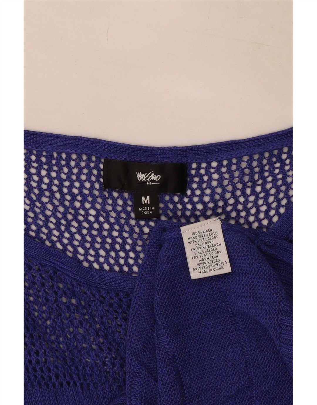 Mossimo Womens Sleeveless Blouse Top UK 12 Medium Blue Linen