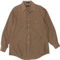 PIERRE CARDIN Mens Shirt Size 16 1/2 Large Brown Cotton Vintage Pierre Cardin and Second-Hand Pierre Cardin from Messina Hembry 