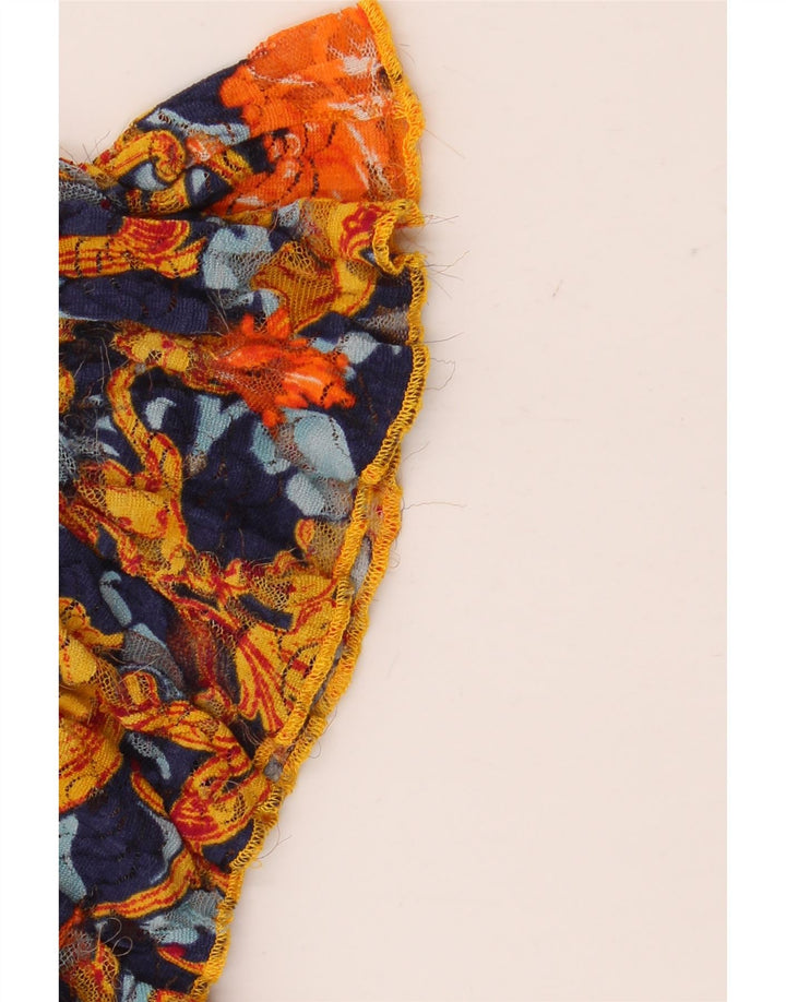Zara Womens See Through Blouse Top UK 10 Small Multicoloured Floral