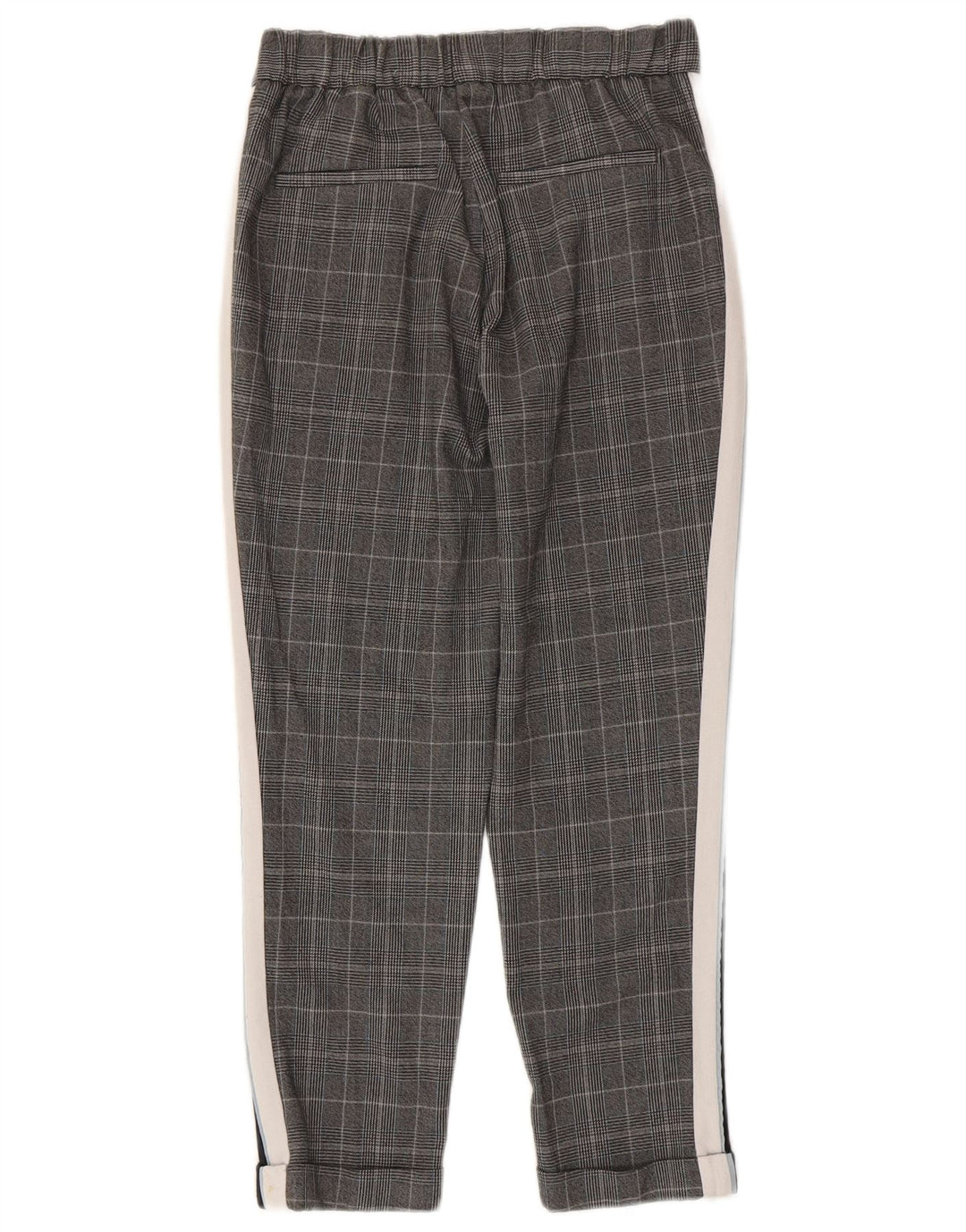 Zara Womens Slim Casual Trousers Small W26 L24 Grey Check Polyester