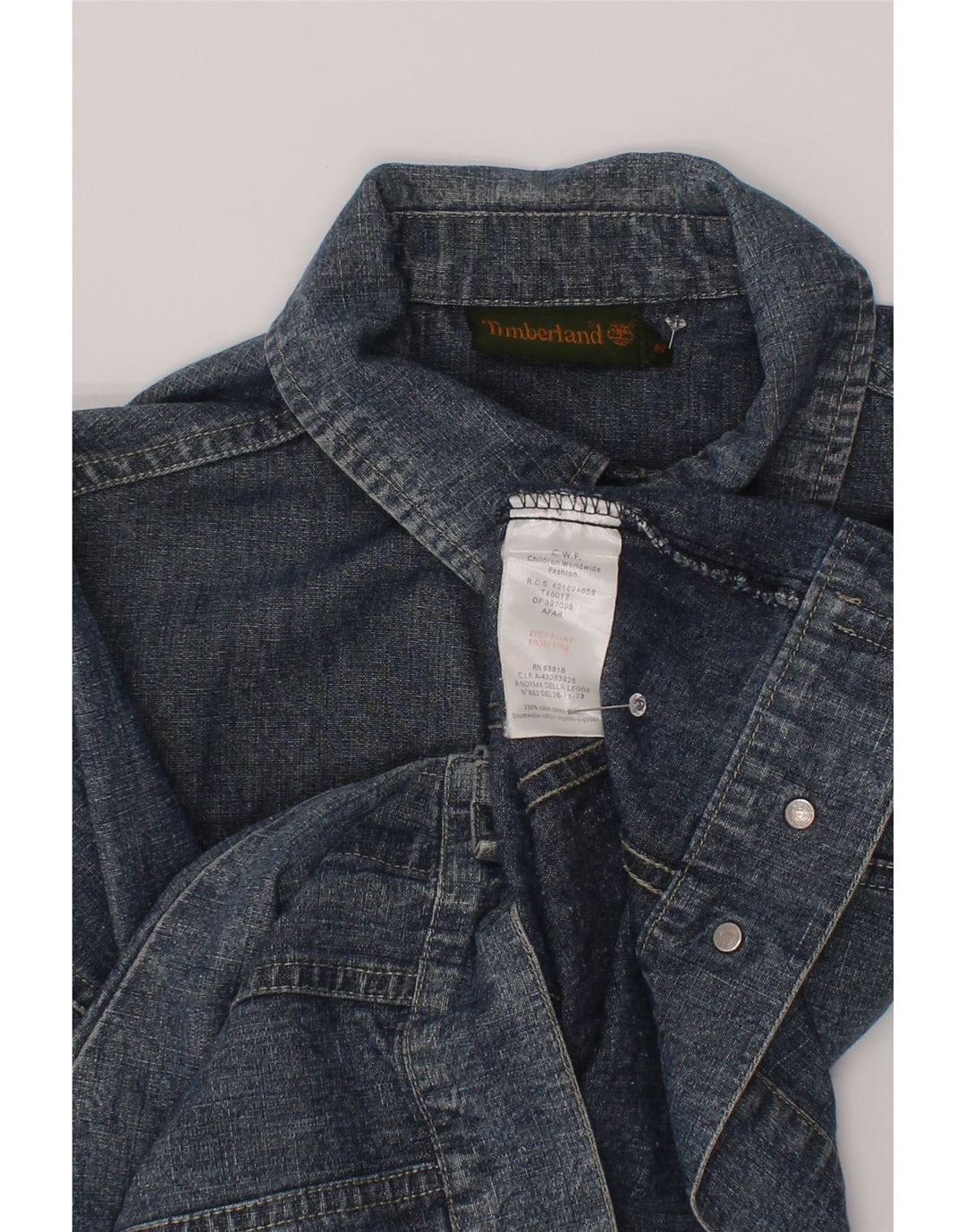 Timberland Boys Denim Jacket 7-8 Years Blue Cotton