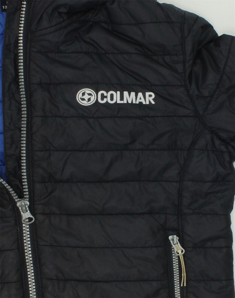 COLMAR Boys Hooded Padded Jacket 7-8 Years Black Polyamide | Vintage Colmar | Thrift | Second-Hand Colmar | Used Clothing | Messina Hembry 