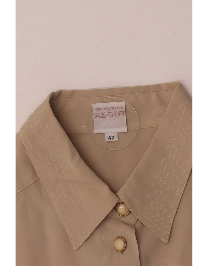 Michele Boyard Womens Oversized Shirt Blouse IT 42 Medium Khaki Polyester