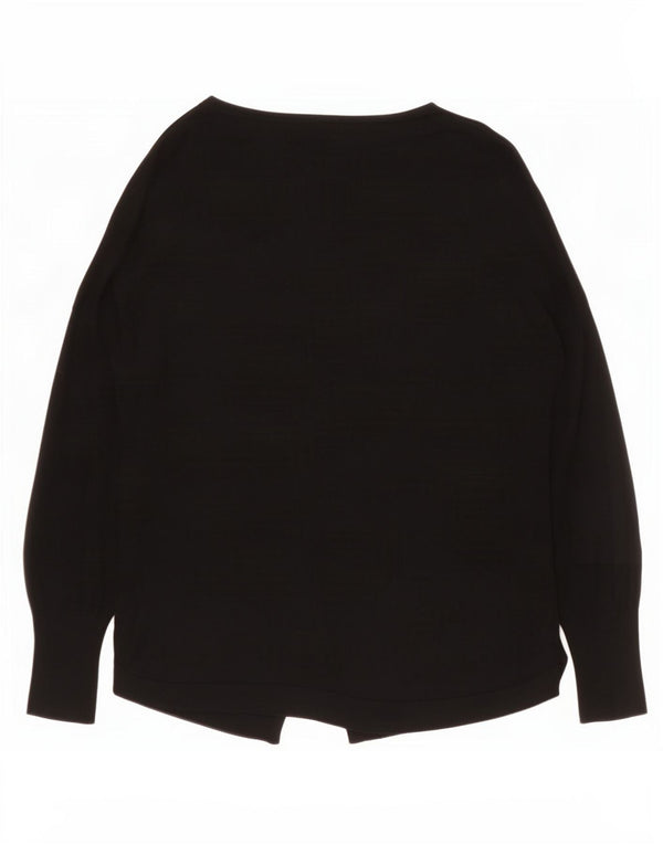 Oasis Womens Boat Neck Jumper Sweater UK 14 Medium Black Viscose