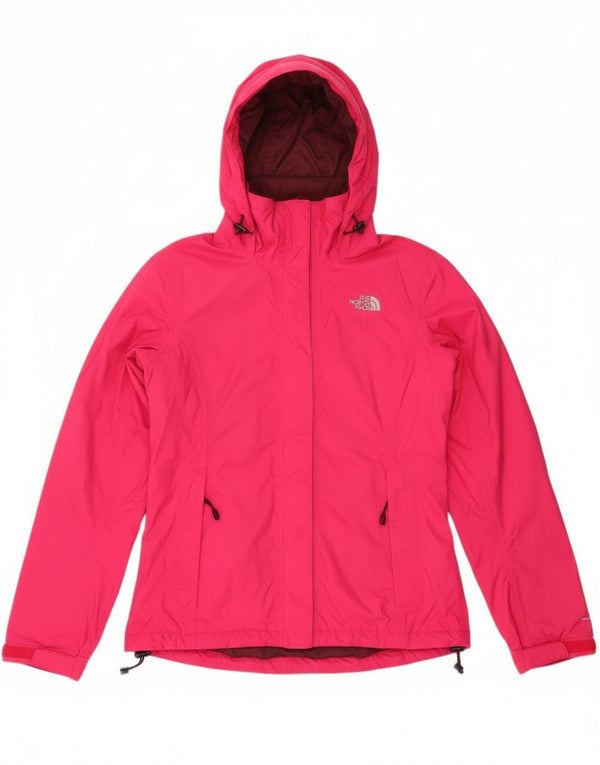 The North Face Womens Hyvent Hooded Oversized Rain Jacket UK 10 Small Pink