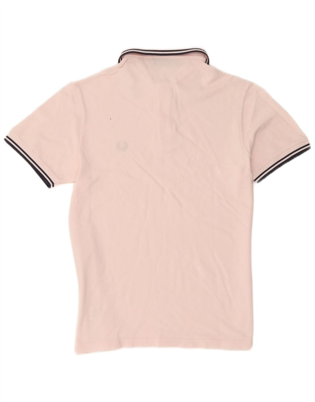 Fred Perry Mens Polo Shirt Medium Pink Striped Cotton