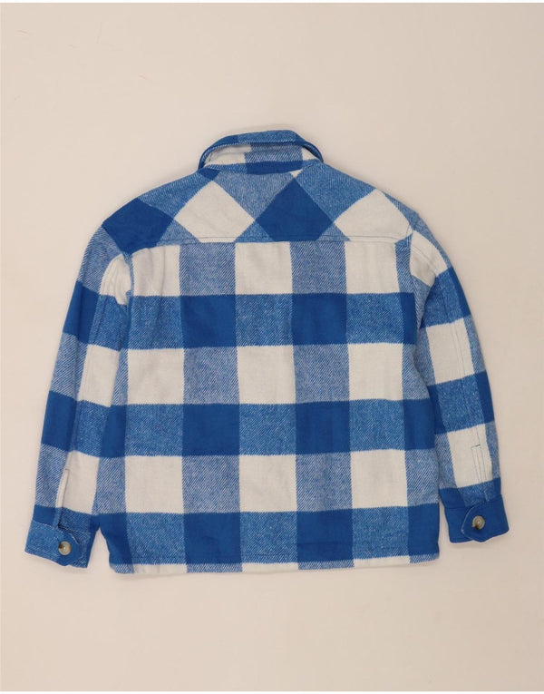 OVS Girls Flannel Shirt 13-14 Years Blue Check Polyester