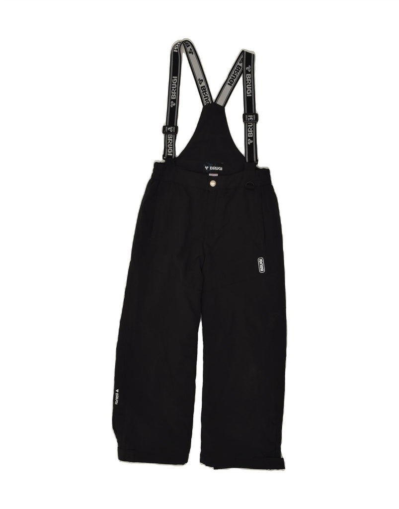 BRUGI Boys Graphic Dungarees Ski Trousers 8-9 Years  Black Polyamide | Vintage Brugi | Thrift | Second-Hand Brugi | Used Clothing | Messina Hembry 