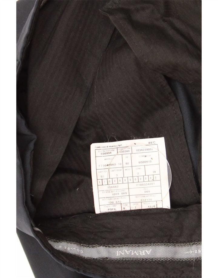 Armani Mens Pegged Casual Trousers IT 46 Small W28 L29 Black