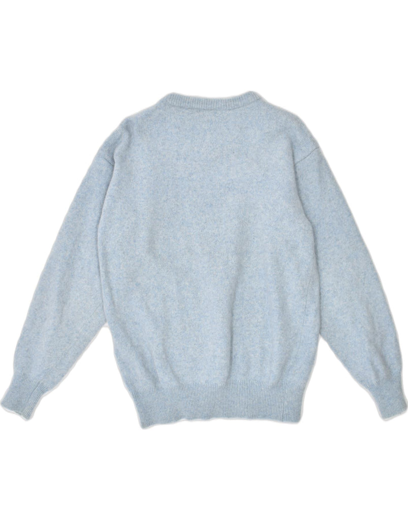 TRUSSARDI Womens Crew Neck Jumper Sweater UK 14 Large Blue Virgin Wool | Vintage | Thrift | Second-Hand | Used Clothing | Messina Hembry 