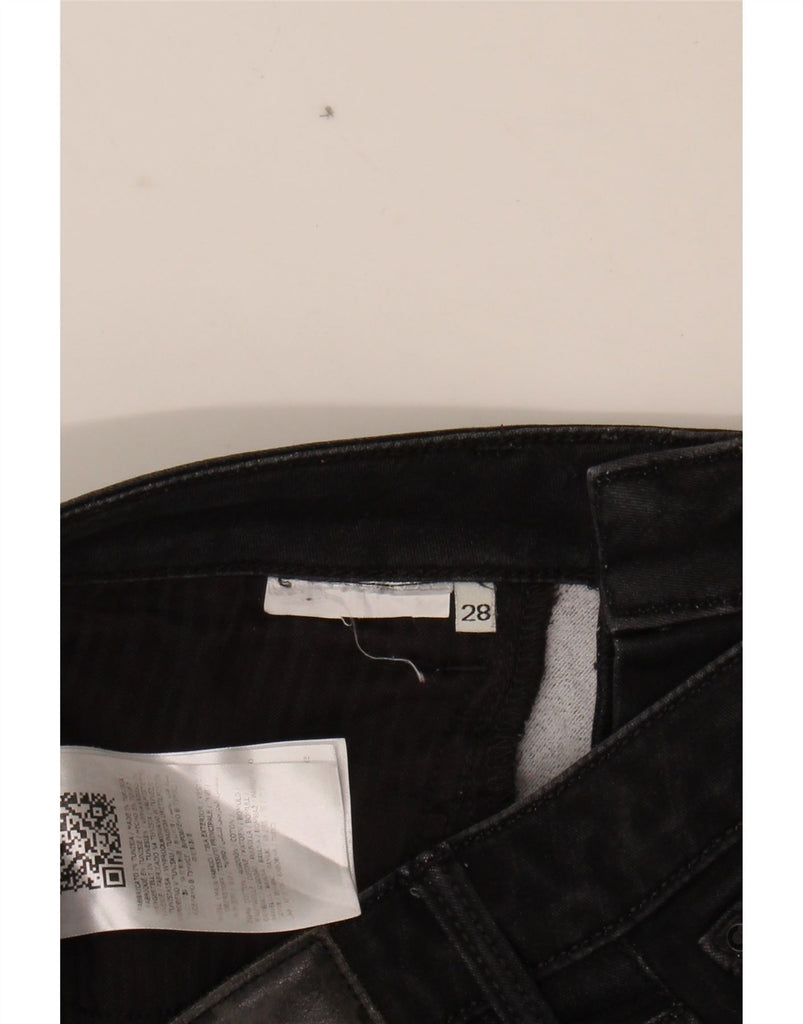 GUESS Womens Annette Slim Cropped Jeans W28 L24 Black Cotton Vintage Guess and Second-Hand Guess from Messina Hembry 