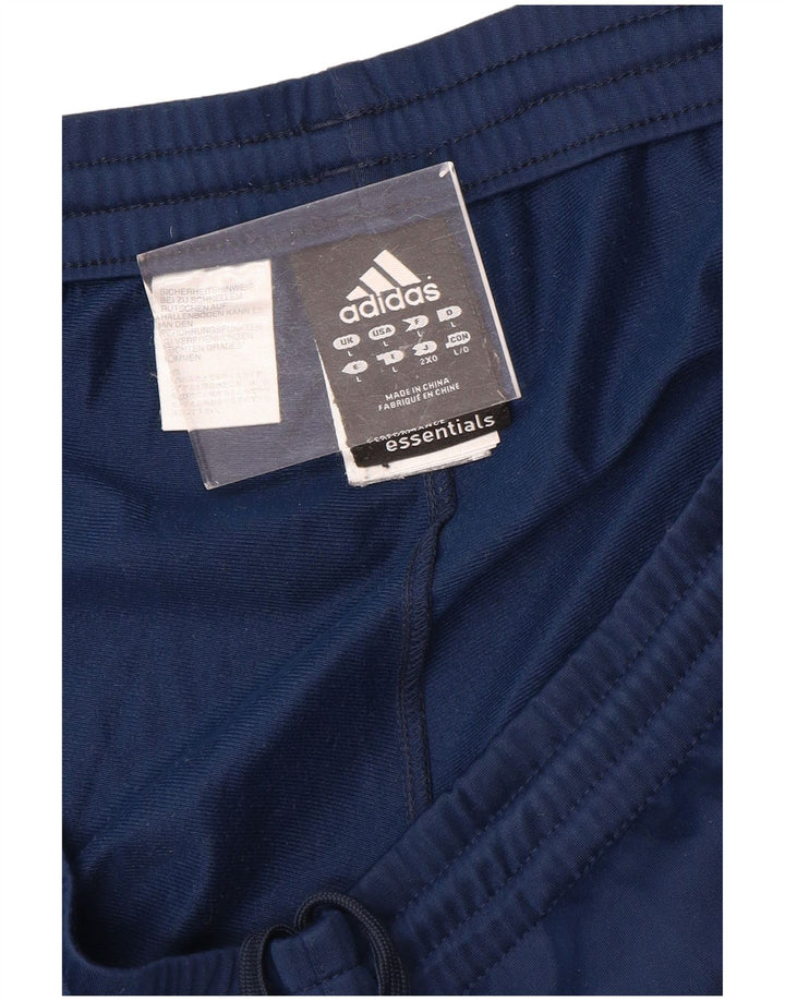 Adidas Mens Tracksuit Trousers Large Navy Blue Polyester
