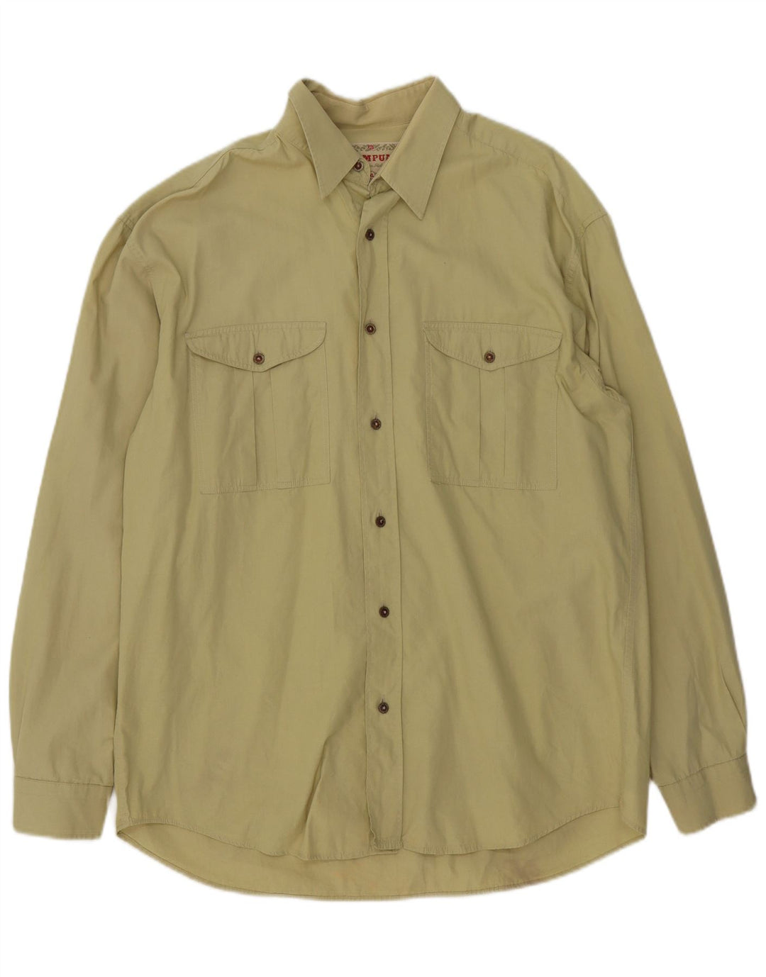 Wampum Mens Shirt XL Khaki