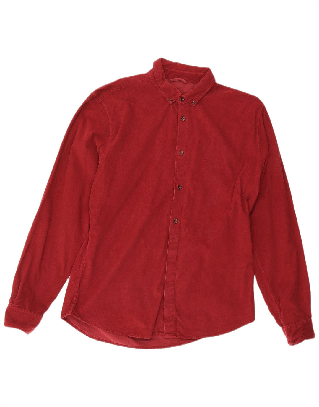 JIGSAW Mens Corduroy Shirt Large Red Cotton