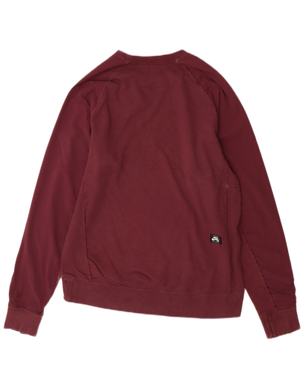 Nike Mens Sweatshirt Jumper XL Burgundy Cotton