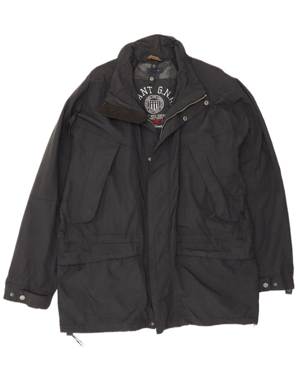 Gant Mens Rain Jacket UK 40 Large Navy Blue Nylon