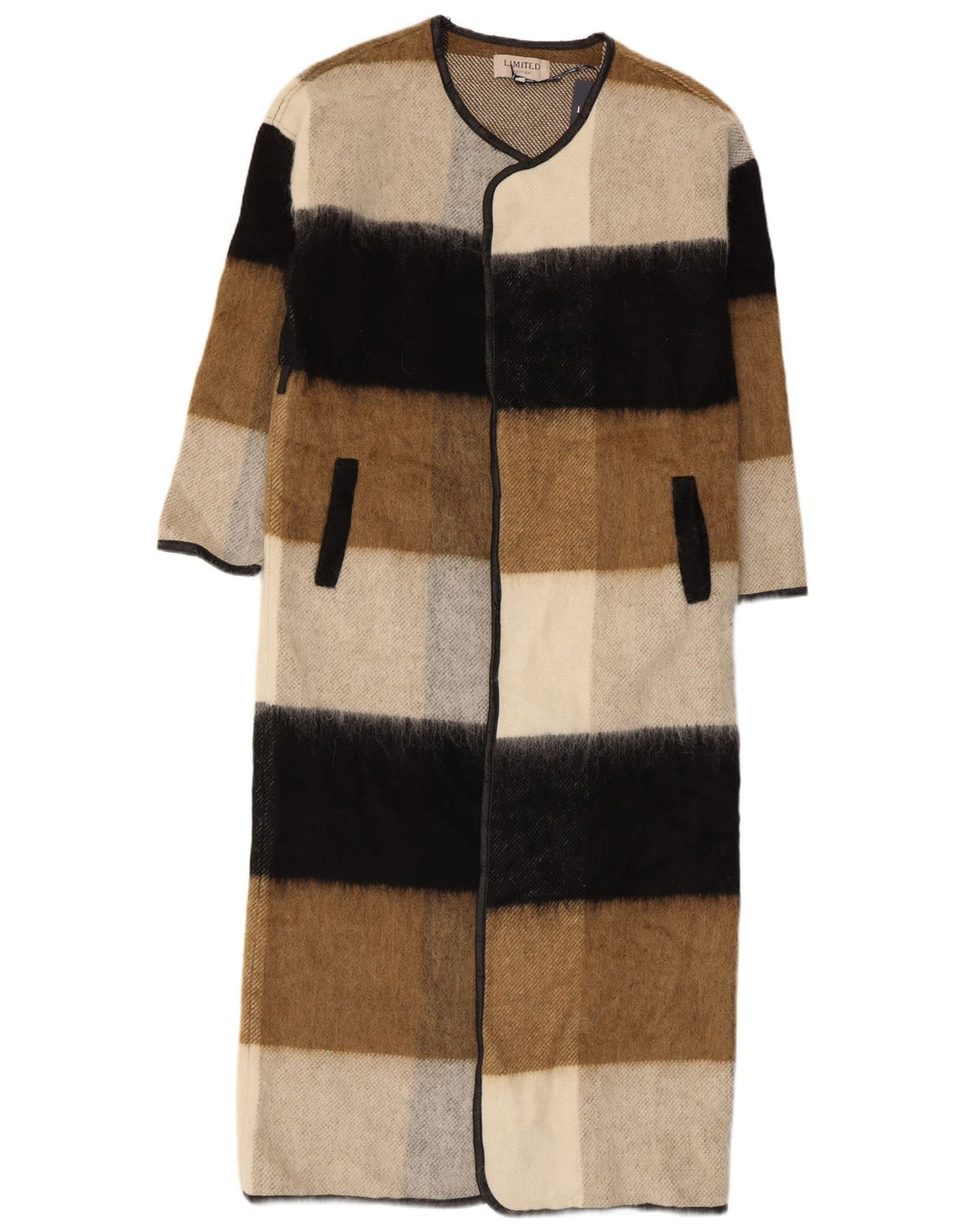 Marks & Spencer Womens Longline Overcoat UK 10 Small Multicoloured