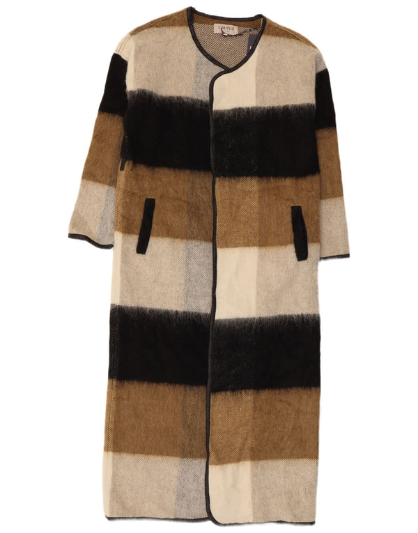 Marks & Spencer Womens Longline Overcoat UK 10 Small Multicoloured