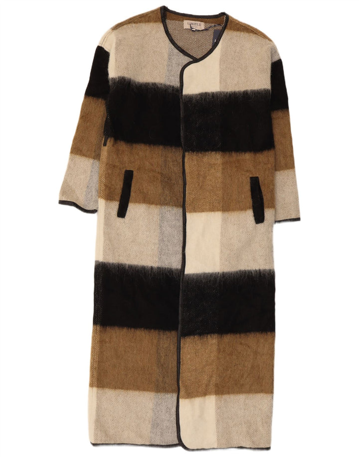 Marks & Spencer Womens Longline Overcoat UK 10 Small Multicoloured