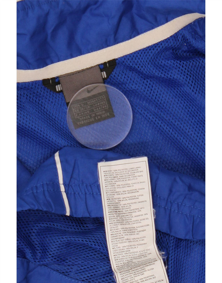 NIKE Mens Tracksuit Top Jacket UK 36/38 Small Blue Colourblock Nylon