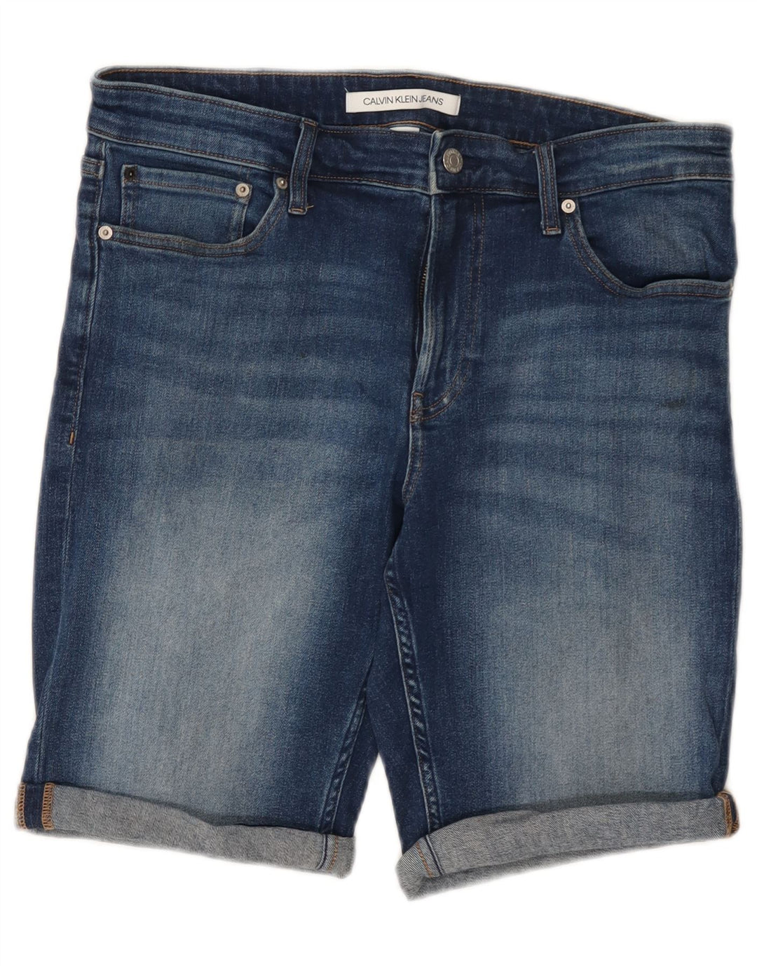 Calvin Klein Mens Denim Shorts W32 Medium  Blue Cotton