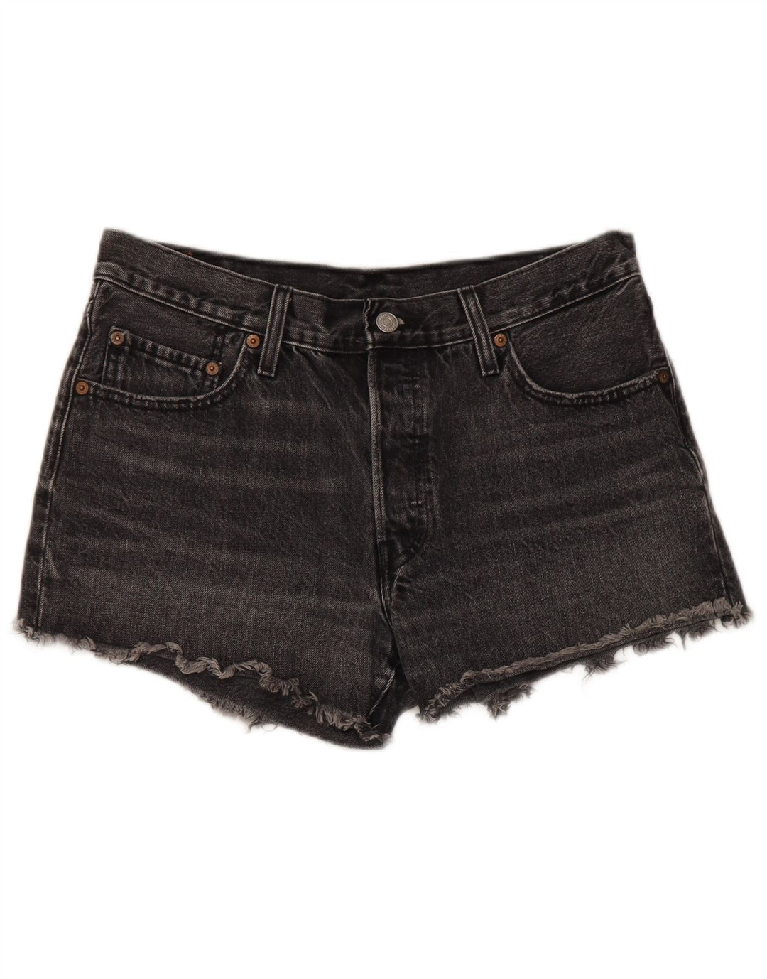 Levi's Womens 501 Denim Shorts W29 Medium Grey Cotton