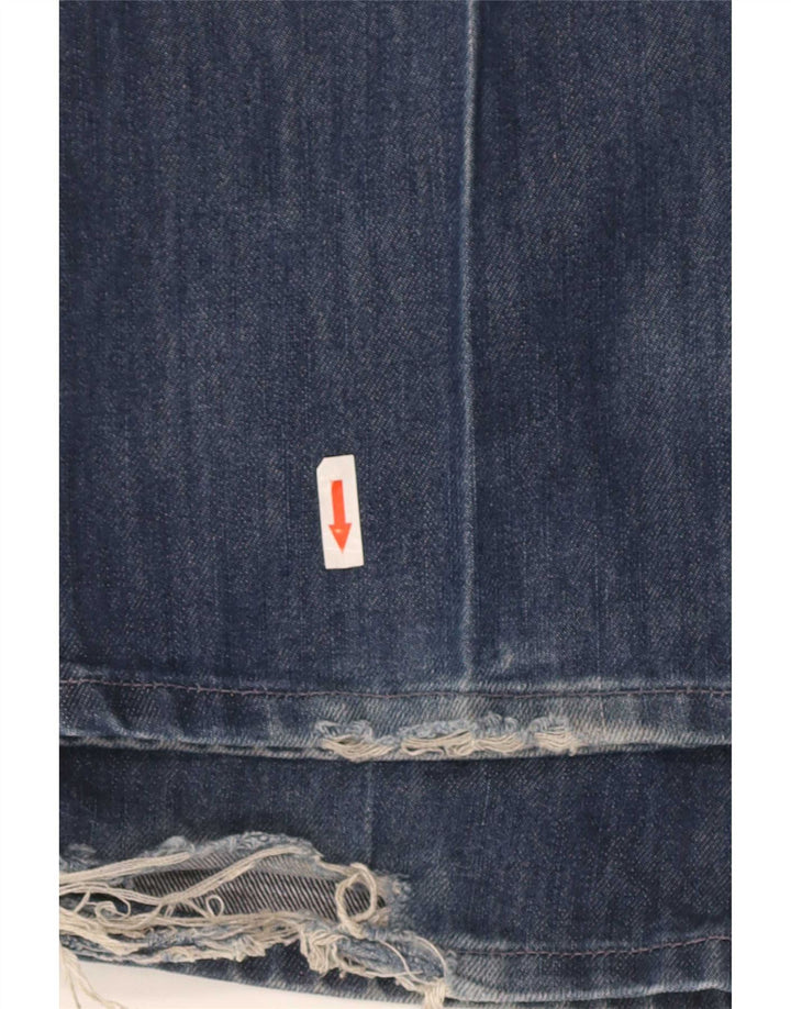 Levi's Mens Distressed Straight Jeans W33 L34 Blue Cotton