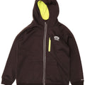 Animal Boys Graphic Zip Hoodie Sweater 15-16 Years Black Polyester