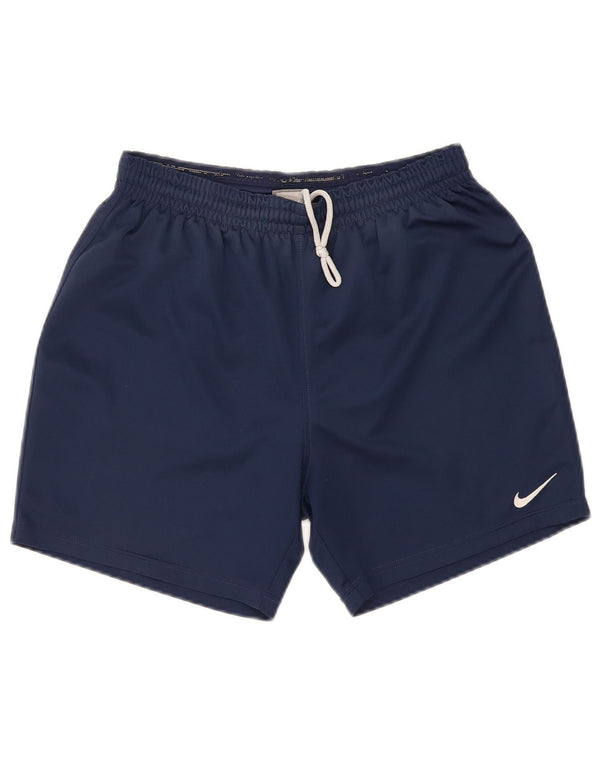 NIKE Mens Sport Shorts Medium  Navy Blue Polyester