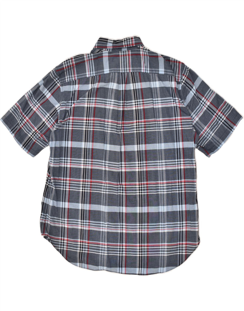 NAUTICA Mens Short Sleeve Shirt XL Blue Check Cotton | Vintage Nautica | Thrift | Second-Hand Nautica | Used Clothing | Messina Hembry 