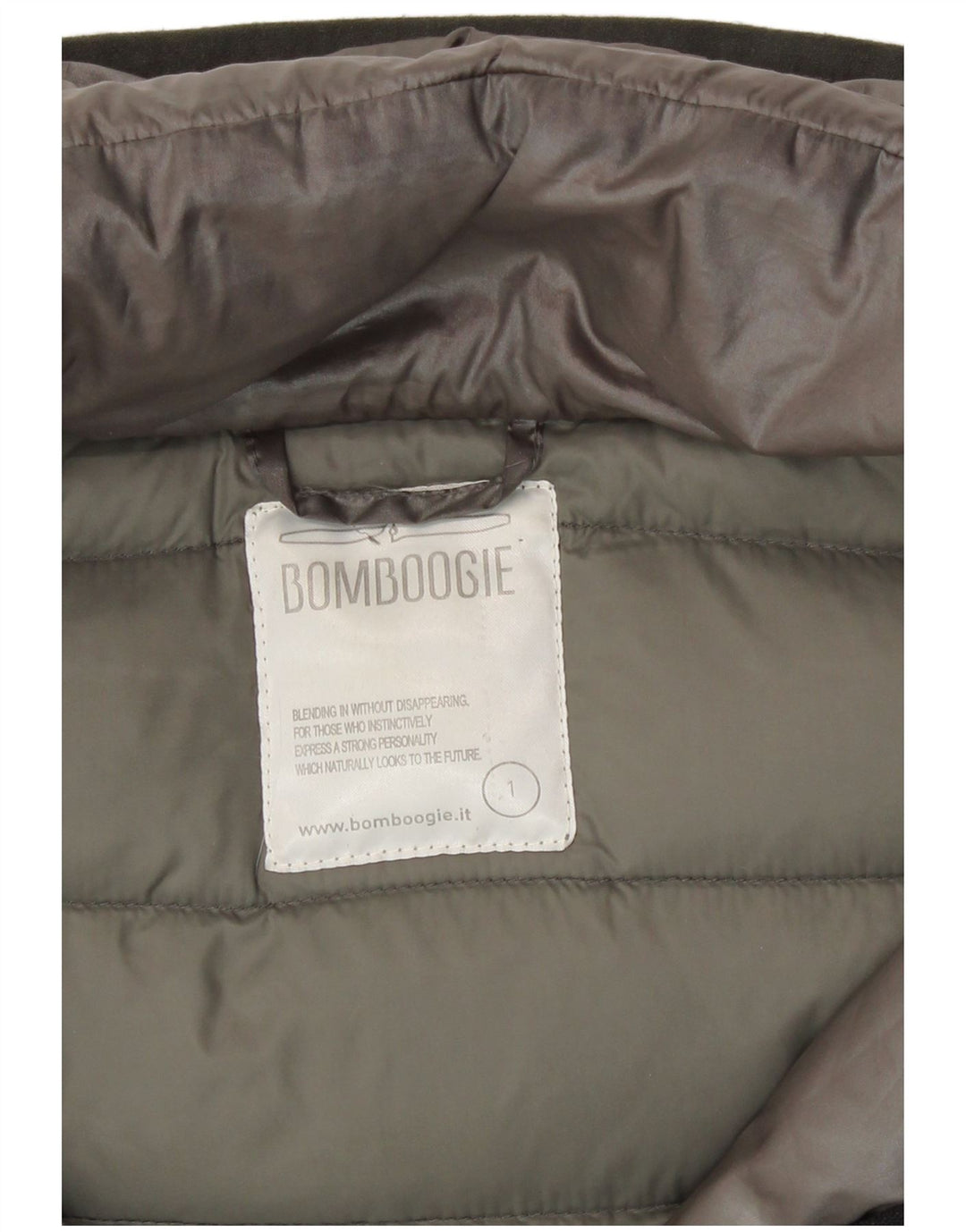 Bomboogie Womens Hooded Padded Coat Size 1 Small Grey Polyester