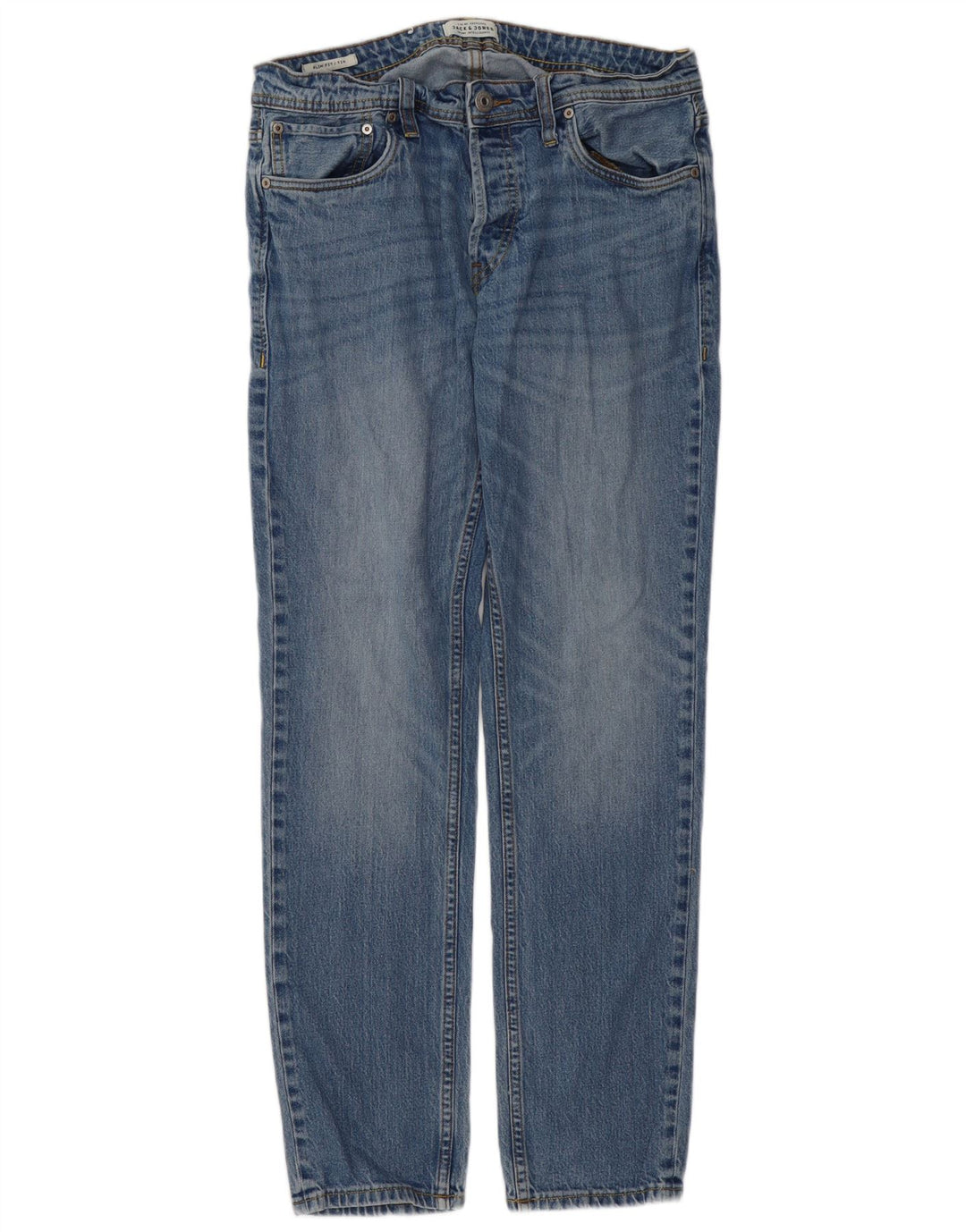 Jack & Jones Mens Tim Slim Jeans W32 L32 Blue Cotton