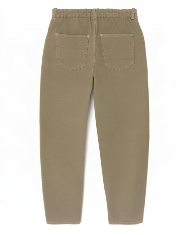 Zara Womens Loose Fit High Waist Cropped Jeans EU 42 Large W32 L25 Khaki