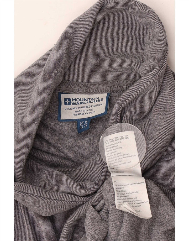 Mountain Warehouse Womens Sweatshirt Jumper UK 16 Large Grey Pinstripe