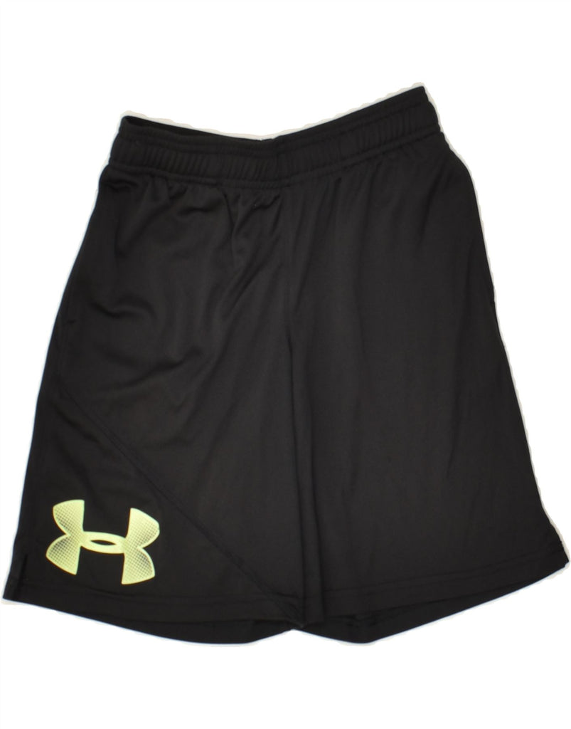 UNDER ARMOUR Boys Graphic Sport Shorts 7-8 Years Small Black | Vintage Under Armour | Thrift | Second-Hand Under Armour | Used Clothing | Messina Hembry 