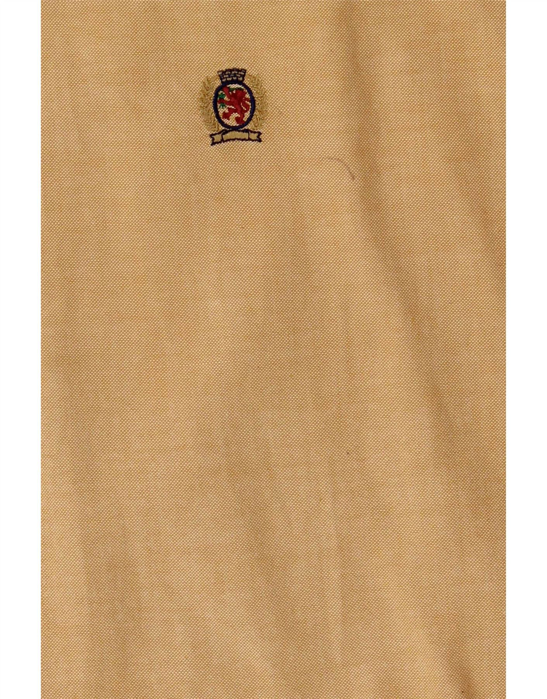 Tommy Hilfiger Mens Shirt Large Yellow Cotton