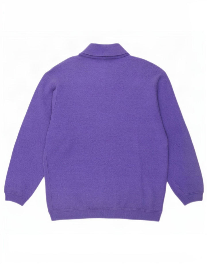 Henri Lloyd Mens Button Neck Jumper Sweater Small Purple New Wool