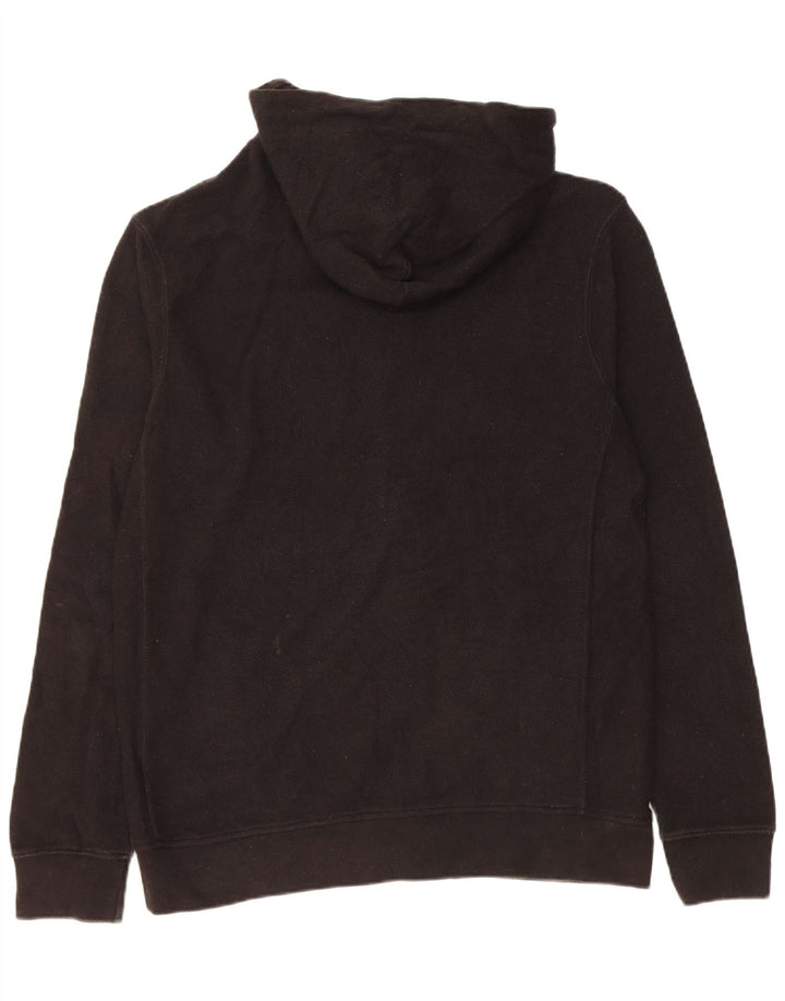 Zara Mens Zip Hoodie Sweater 2XL Black Cotton