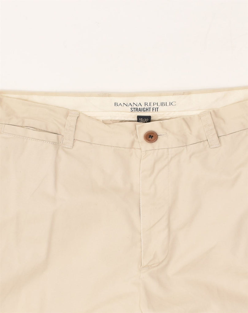 BANANA REPUBLIC Mens Straight Chino Trousers W30 L30 Beige Cotton | Vintage Banana Republic | Thrift | Second-Hand Banana Republic | Used Clothing | Messina Hembry 