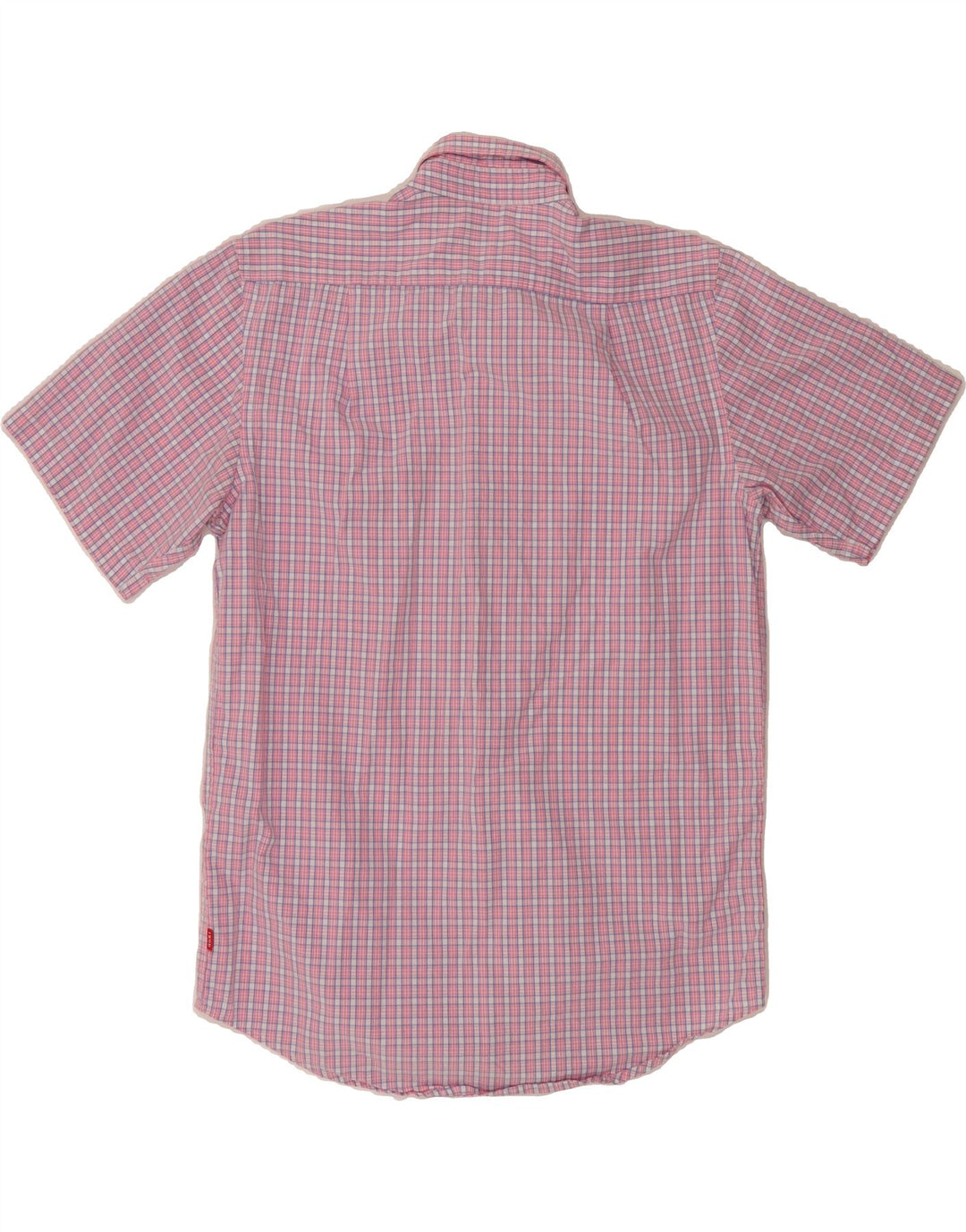 IZOD Mens Short Sleeve Shirt Small Pink Check Vintage Izod and Second-Hand Izod from Messina Hembry 