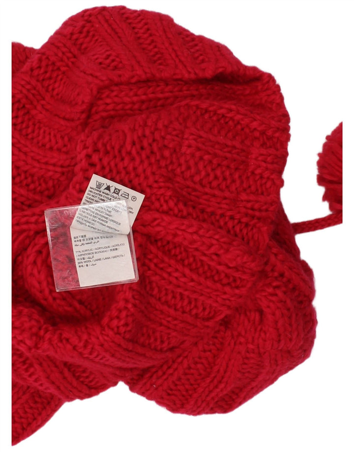 Superdry Womens Knit Snood Scarf One Size Pink Acrylic Winter