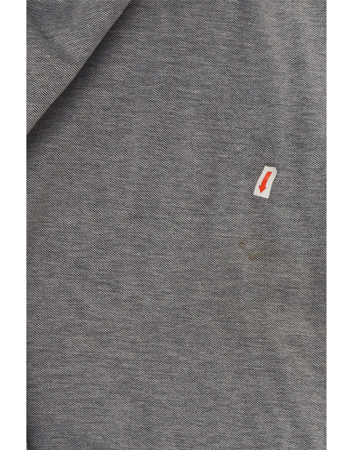 Jack & Jones Mens Polo Shirt Large Grey Flecked Cotton