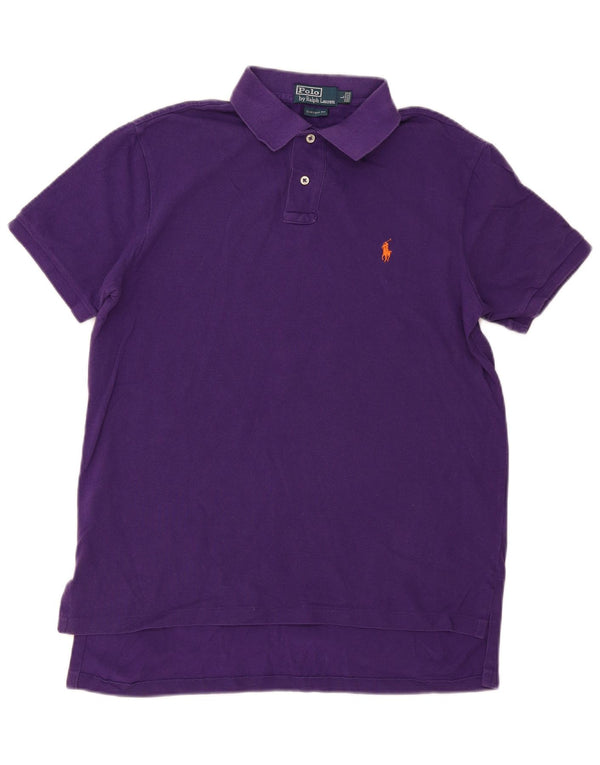 Polo Ralph Lauren Mens Custom Fit Shirt Large Purple Cotton
