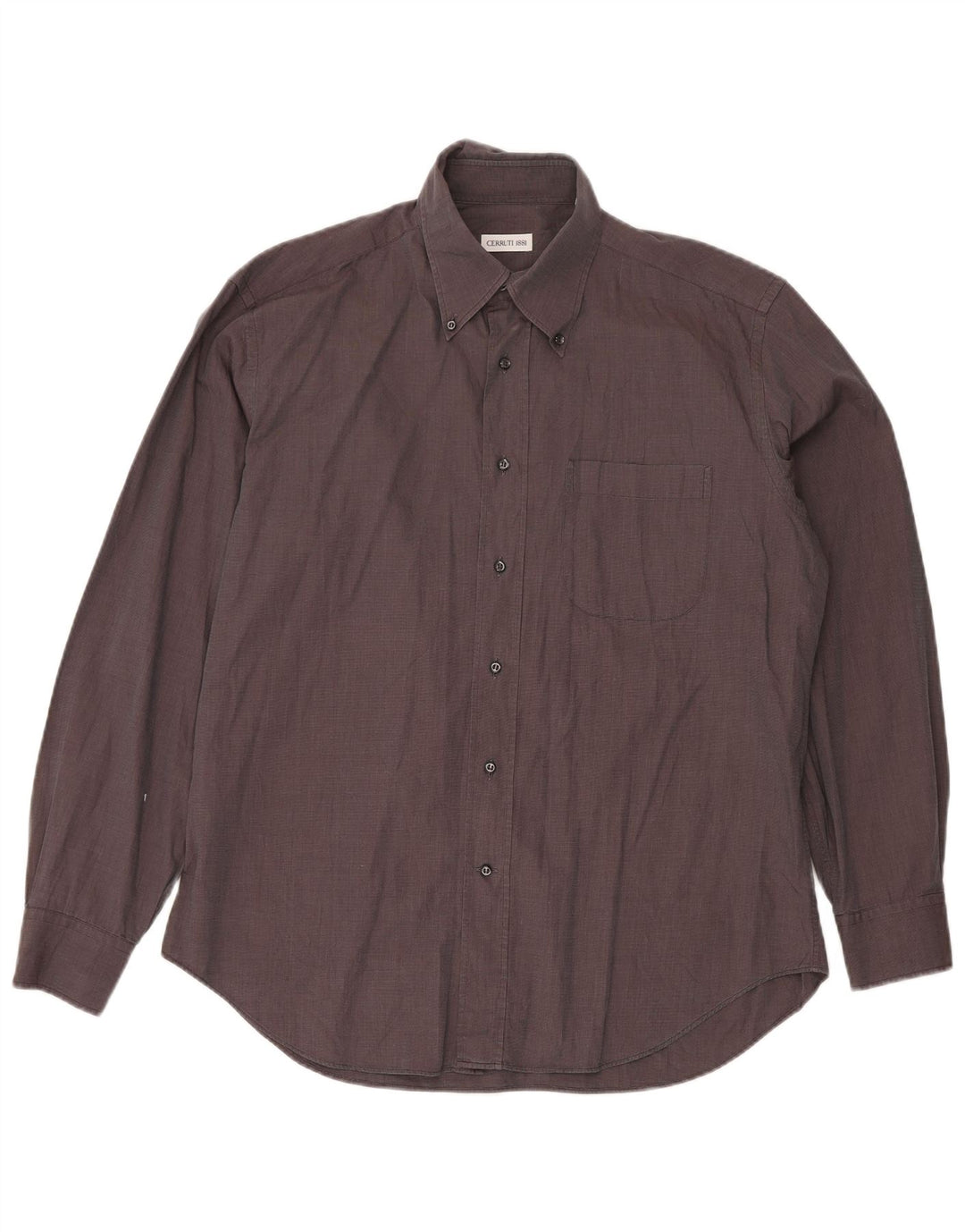 CERRUTI 1881 Mens Shirt Size 42 16 1/2 Large Brown Pinstripe