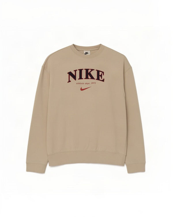 Nike Girls Graphic Sweatshirt Jumper 12-13 Years Large Grey Cotton