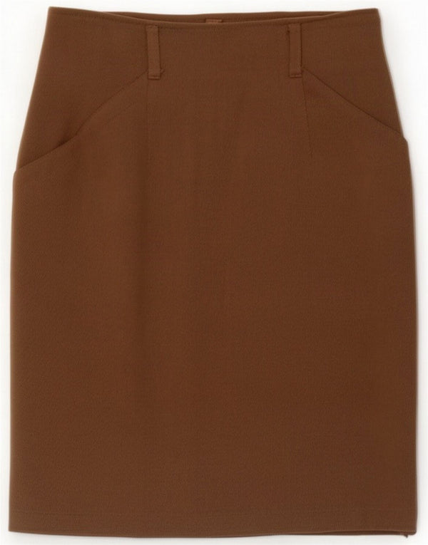 Benetton Womens Pencil Skirt IT 42 Medium W26 Brown Wool