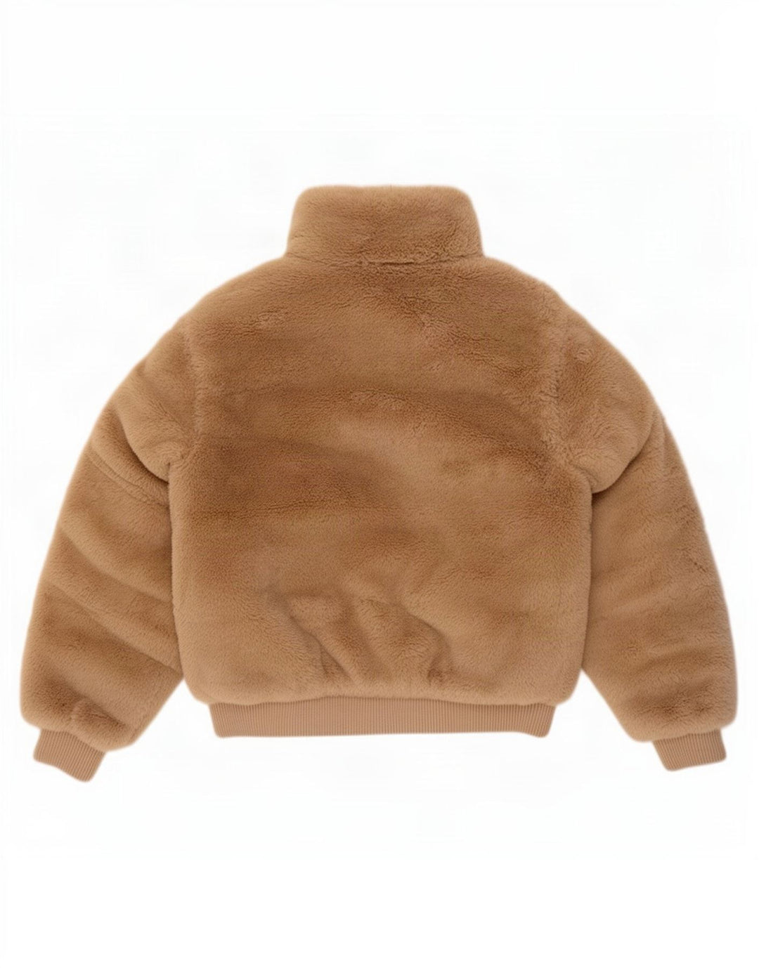 Zara Girls Teddy Bear Bomber Jacket 9-10 Years Beige Polyester