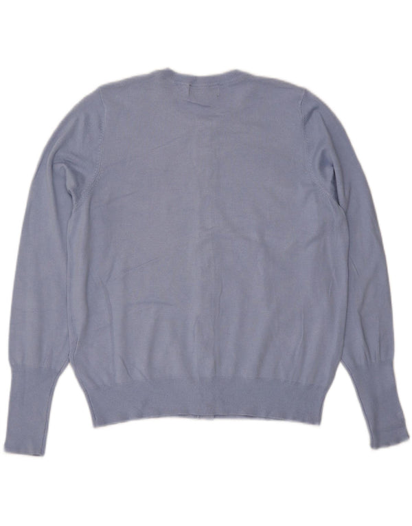 Marks & Spencer Womens Cardigan Sweater UK 16 Large Blue Viscose
