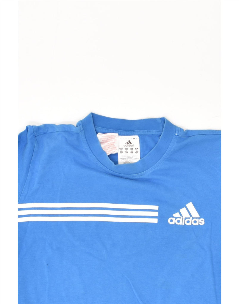 ADIDAS Boys T-Shirt Top 11-12 Years Blue Cotton | Vintage Adidas | Thrift | Second-Hand Adidas | Used Clothing | Messina Hembry 