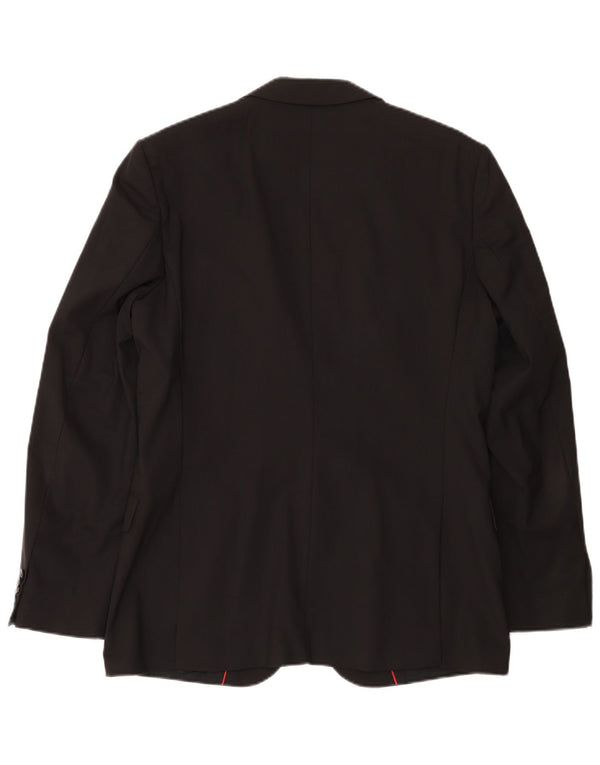 Hugo Boss Mens 2 Button Blazer Jacket EU 50 Large Black Wool
